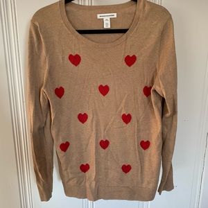 EUC Amazon Essentials Heart Sweater Sz L